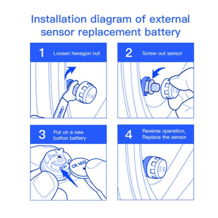 Universal Motorcycle Wireless High Precision Solar Energy TPMS Tire Pressure Alarm System External Tire Monitor - Electrical System by PMC TechLife | Online Shopping South Africa | PMC TechLife | Buy Now Pay Later Mobicred