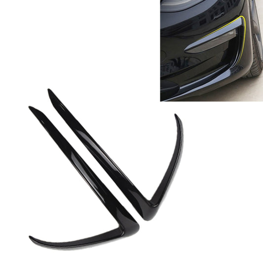 2 PCS Car Lamp Eyebrow Decorative Sticker Fog Lamp Frame for Tesla Model 3(Black) - Lamp Decoration by PMC Jewellery | Online Shopping South Africa | PMC Jewellery | Buy Now Pay Later Mobicred