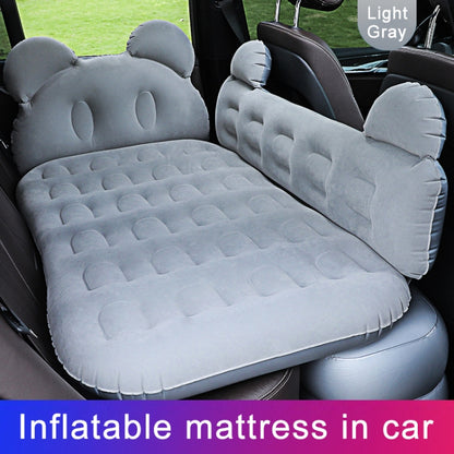 Universal Car Cartoon Travel Inflatable Mattress Air Bed Camping Back Seat Couch with Head Protector + Wide Side Baffle (Light Grey) - Seat Accessories by PMC Jewellery | Online Shopping South Africa | PMC Jewellery | Buy Now Pay Later Mobicred