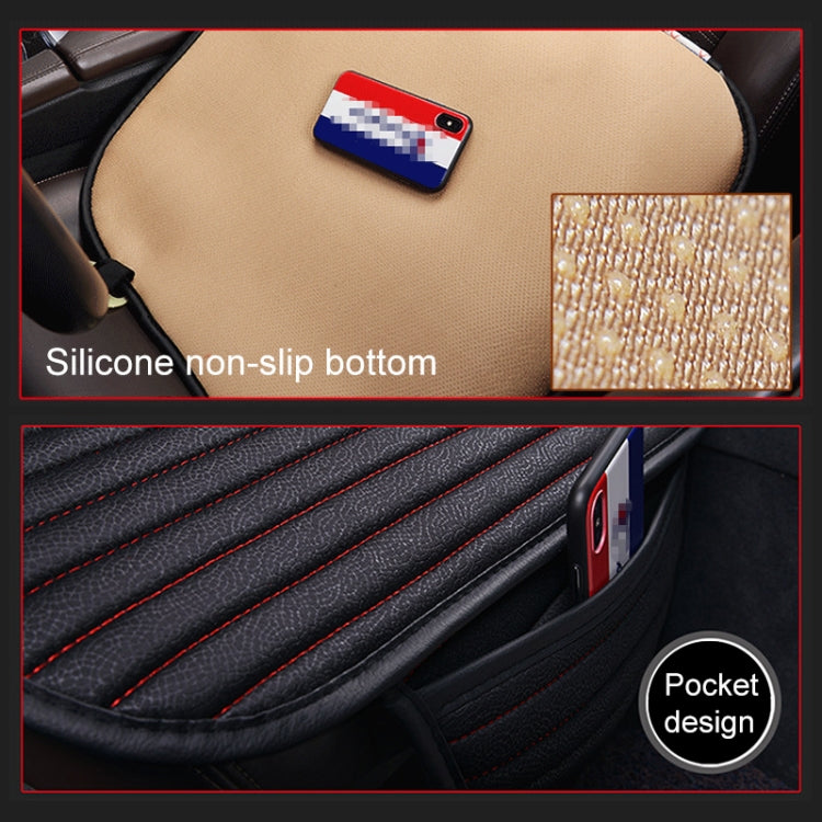 3 in 1 Car Seat Cushion Free Binding Half Inclusive Seat Mat Set (Beige) - Seat Accessories by PMC TechLife | Online Shopping South Africa | PMC TechLife | Buy Now Pay Later Mobicred