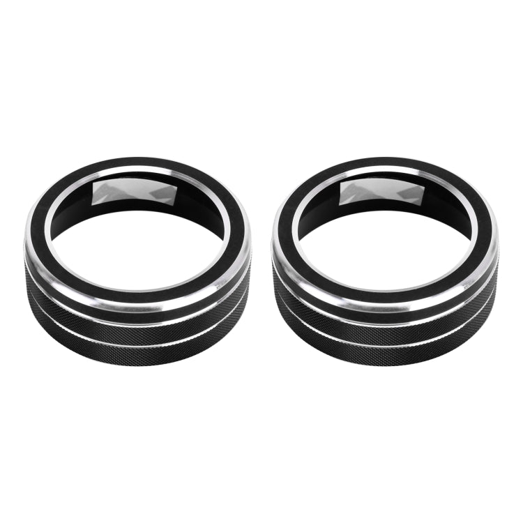 2 PCS Car Aluminum Alloy Air Conditioner Knob Case for Toyota RAV4 / Wildlander (Black) - Decoration Rings by PMC Jewellery | Online Shopping South Africa | PMC Jewellery | Buy Now Pay Later Mobicred