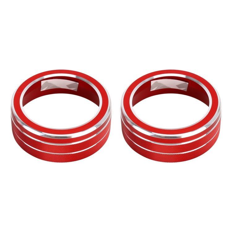 2 PCS Car Aluminum Alloy Air Conditioner Knob Case for Toyota RAV4 / Wildlander (Red) - Decoration Rings by PMC Jewellery | Online Shopping South Africa | PMC Jewellery | Buy Now Pay Later Mobicred