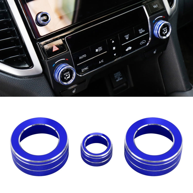 3 PCS Car Metal Air Conditioner Knob Case for Honda AVANCIER / URV (Blue) - Decoration Rings by PMC Jewellery | Online Shopping South Africa | PMC Jewellery | Buy Now Pay Later Mobicred