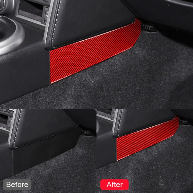 Car Carbon Fiber Central Control Side Gear Position Decorative Sticker for Subaru BRZ / Toyota 86 2013-2020, Left and Right Drive Universal (Red) - Car Interior Mouldings by PMC Jewellery | Online Shopping South Africa | PMC Jewellery | Buy Now Pay Later Mobicred