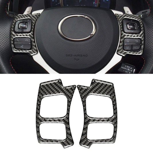 Car Carbon Fiber Steering Wheel Button Decorative Sticker for Lexus IS250 NX200 200t 300h 13-, Left Drive - Car Interior Mouldings by PMC Jewellery | Online Shopping South Africa | PMC Jewellery | Buy Now Pay Later Mobicred