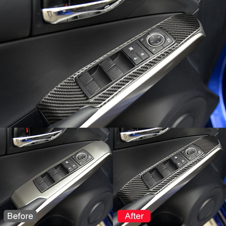 Car Carbon Fiber Window Glass Lifting Panel Button Decorative Sticker for Lexus IS250 2013-, Left Drive B Style - Car Interior Mouldings by PMC TechLife | Online Shopping South Africa | PMC TechLife | Buy Now Pay Later Mobicred