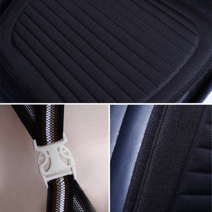 Car Four Seasons Linen Fabric Front Seat Cushion (Black) - Seat Accessories by PMC Jewellery | Online Shopping South Africa | PMC Jewellery | Buy Now Pay Later Mobicred