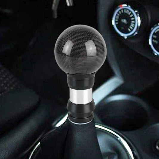 Universal Car Pressable Telescopic Carbon Fiber Gear Head Gear Shift Knob, Length: 9.5cm (Black) - Shift Knob by PMC Jewellery | Online Shopping South Africa | PMC Jewellery | Buy Now Pay Later Mobicred