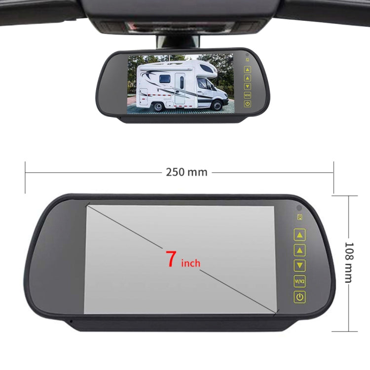 PZ474 Car Waterproof 170 Degree Brake Light View Camera + 7 inch Rearview Monitor for Iveco Daily 4 Gen - Rear View Cameras by PMC Jewellery | Online Shopping South Africa | PMC Jewellery | Buy Now Pay Later Mobicred