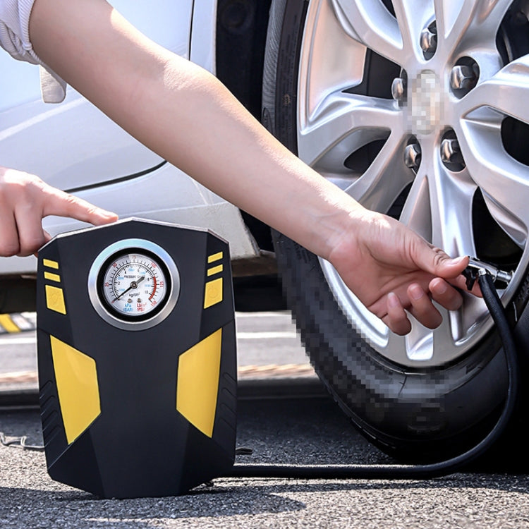 Car 12V Portable Inflatable Cylinder Pedal Pointer Air Pump with Light - Inflatable Pump by PMC Jewellery | Online Shopping South Africa | PMC Jewellery