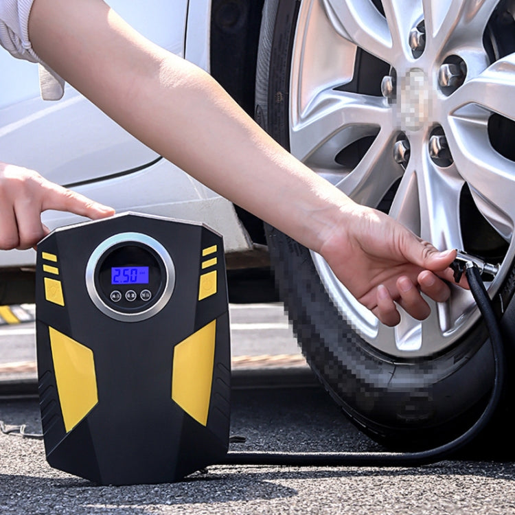 Car 12V Portable Inflatable Cylinder Pedal Digital Display Air Pump with Light & Tool Box - Inflatable Pump by PMC Jewellery | Online Shopping South Africa | PMC Jewellery