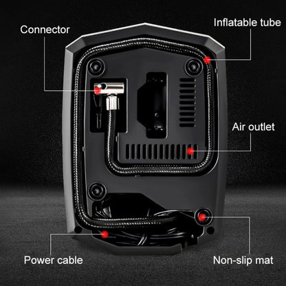 Car 12V Portable Inflatable Cylinder Pedal Digital Display Air Pump with Light & Tool Box - Inflatable Pump by PMC Jewellery | Online Shopping South Africa | PMC Jewellery