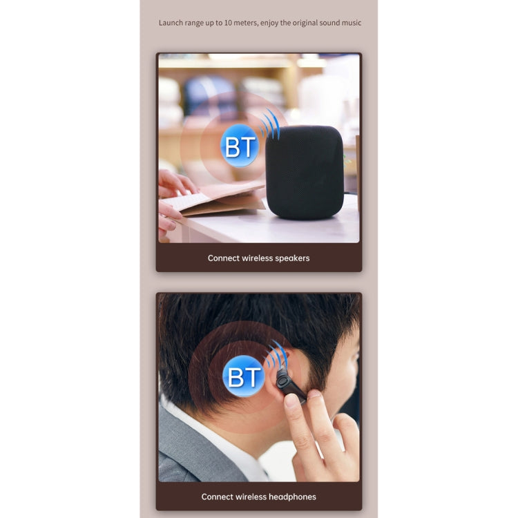 T-14 Bluetooth 5.0 2 In 1 LCD Digital Display Bluetooth Adapter Receiver Transmitter(Black) - Bluetooth Adapters by PMC TechLife | Online Shopping South Africa | PMC TechLife | Buy Now Pay Later Mobicred