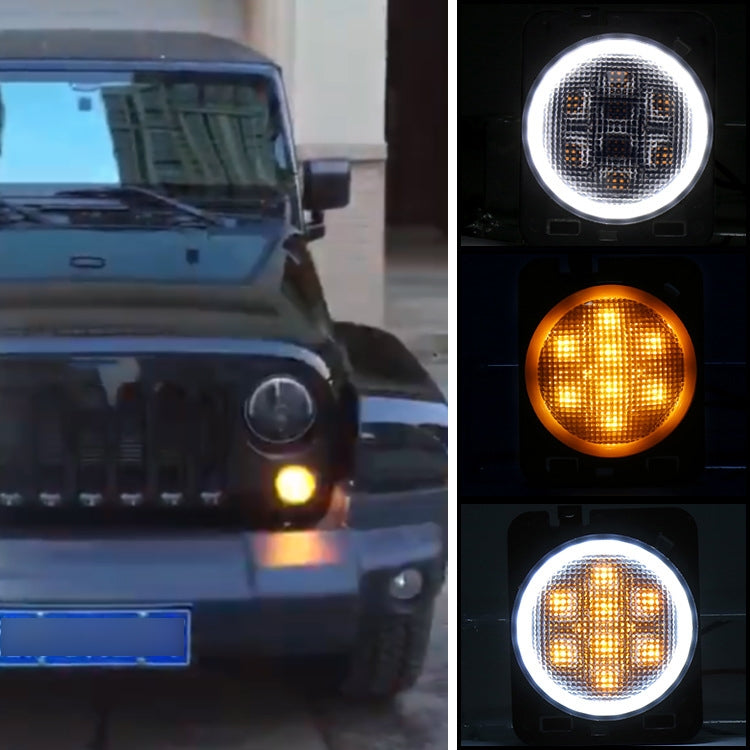 2 PCS 8W DC 12V Car SUV Refit LED Wheel Eyebrow Turn Signal for Jeep Wrangler JK 07-17, Specification: Butt Assembly with Aperture - Arrow Turn Lights by PMC Jewellery | Online Shopping South Africa | PMC Jewellery | Buy Now Pay Later Mobicred