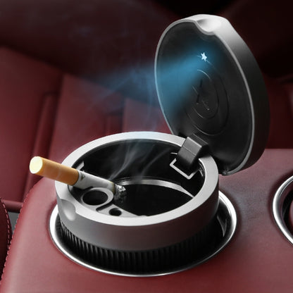 Multi-function Portable Creative LED Car Cigarette Ash Tray Ashtray with Lid(Silver) - Ashtrays by PMC Jewellery | Online Shopping South Africa | PMC Jewellery | Buy Now Pay Later Mobicred