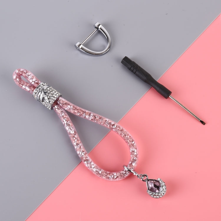 Car Diamond Metal + Plastic Keychain (Pink) - Key Rings by PMC TechLife | Online Shopping South Africa | PMC TechLife