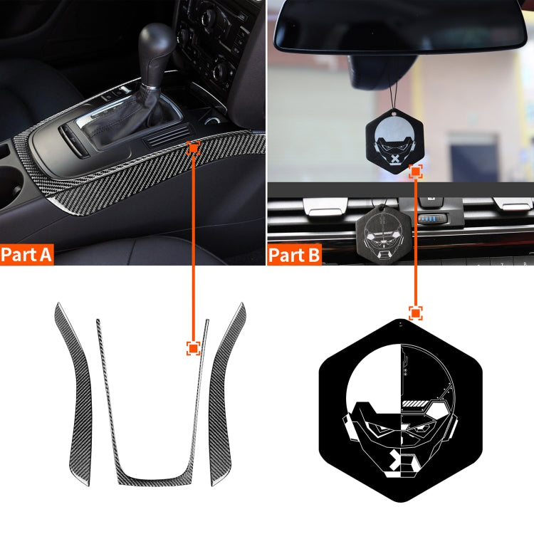 3 in 1 Car Carbon Fiber Gears Panel Decorative Sticker for Audi A5 Hard Top 2008-, Left and Right Drive Universal - Car Interior Mouldings by PMC Jewellery | Online Shopping South Africa | PMC Jewellery | Buy Now Pay Later Mobicred