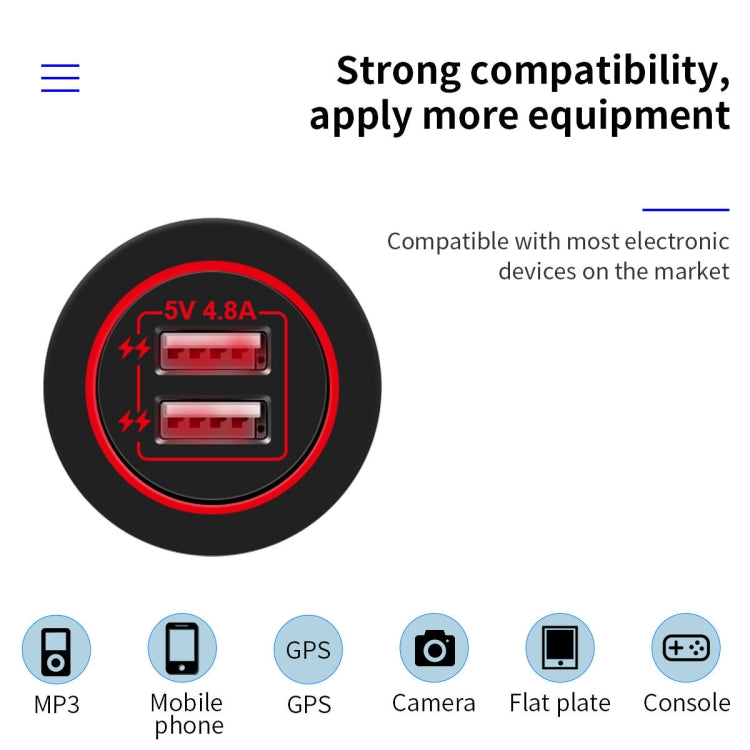 Multi-functional Combination Switch Panel 12V / 24V 6 Way Switches + Dual USB Charger for Car RV Marine Boat (Red Light) - Car Switches by PMC Jewellery | Online Shopping South Africa | PMC Jewellery | Buy Now Pay Later Mobicred