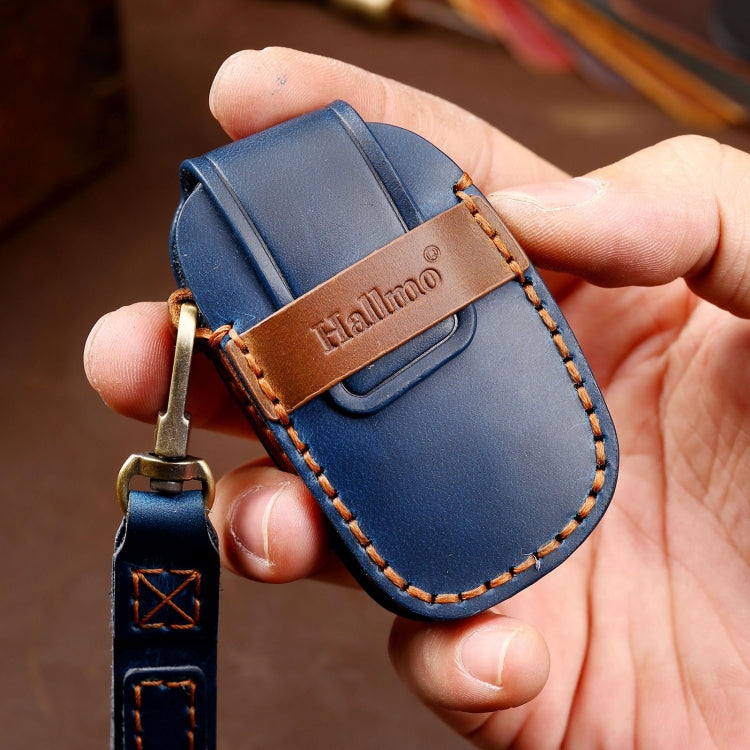 Hallmo Car Cowhide Leather Key Protective Cover Key Case for Hyundai IX35 B Style(Black) - free shipping - PMC TechLife - Order now!