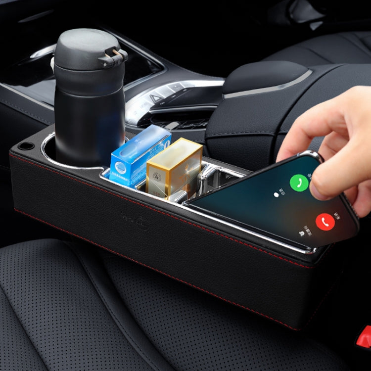 Car Multi-functional Console PU Leather Box Cup Holder Seat Gap Side Storage Box (Brown) - Stowing Tidying by PMC TechLife | Online Shopping South Africa | PMC TechLife | Buy Now Pay Later Mobicred