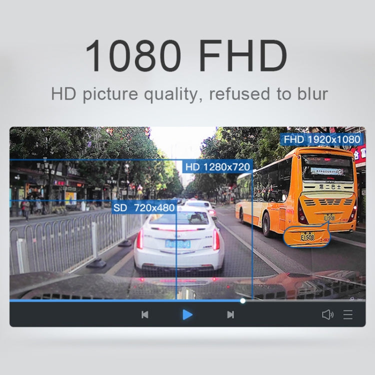 4 inch Car 2.5D HD 1080P Dual Recording Driving Recorder DVR Support Parking Monitoring / Loop Recording - Car DVRs by PMC Jewellery | Online Shopping South Africa | PMC Jewellery | Buy Now Pay Later Mobicred