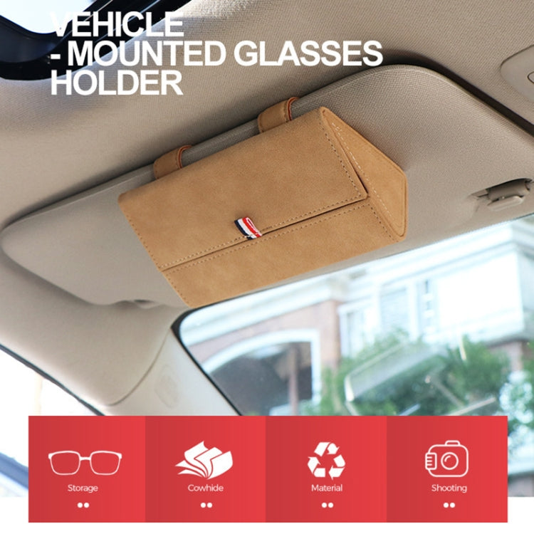 530 Car Glasses Storage Bag Glasses Box (Grey) - Sunglasses & Glasses Clips by PMC Jewellery | Online Shopping South Africa | PMC Jewellery | Buy Now Pay Later Mobicred