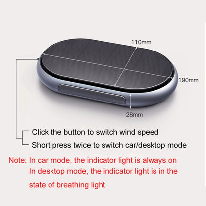 Car Wireless Negative Ion Solar Air Purifier(Grey) - Air Purifier by PMC Jewellery | Online Shopping South Africa | PMC Jewellery | Buy Now Pay Later Mobicred