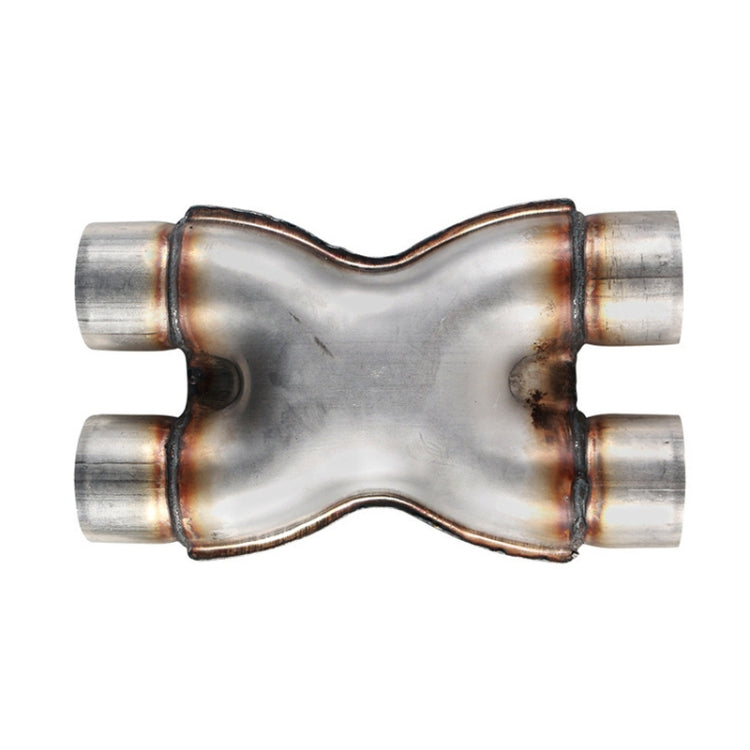 Dual 2.5 inch Car Universal 304 Stainless Steel X-type Exhaust Pipe - Exhaust Pipes by PMC TechLife | Online Shopping South Africa | PMC TechLife