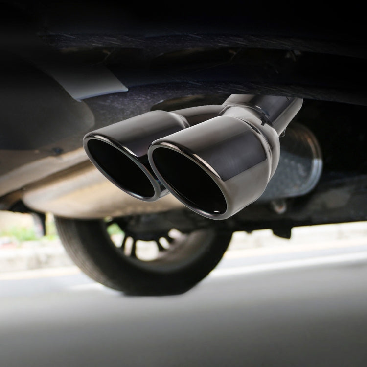 Universal Car Styling Stainless Steel Elbow Exhaust Tail Muffler Tip Pipe, Inside Diameter: 6cm (Grey) - Exhaust Pipes by PMC TechLife | Online Shopping South Africa | PMC TechLife | Buy Now Pay Later Mobicred