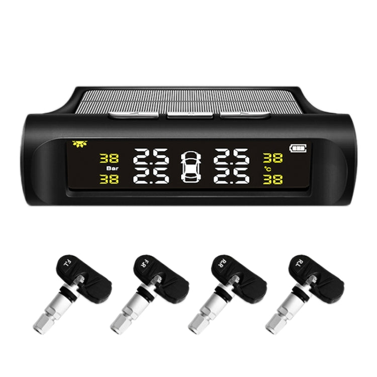 YB-P0248 Universal Car Wireless Solar Built-in TPMS Tire Pressure Monitor Detector - Tire Pressure Gauges by PMC TechLife | Online Shopping South Africa | PMC TechLife | Buy Now Pay Later Mobicred