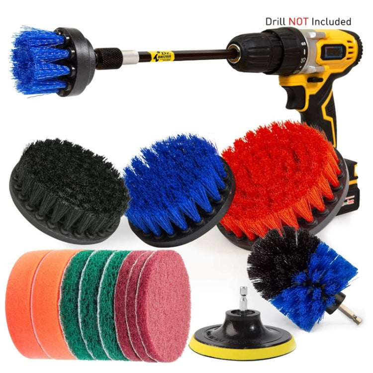 15 in 1 Floor Wall Window Glass Cleaning Descaling Electric Drill Brush Head Set, Random Color Delivery - Sponges, Cloths & Brushes by PMC Jewellery | Online Shopping South Africa | PMC Jewellery | Buy Now Pay Later Mobicred