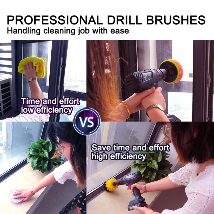 15 in 1 Floor Wall Window Glass Cleaning Descaling Electric Drill Brush Head Set, Random Color Delivery - Sponges, Cloths & Brushes by PMC Jewellery | Online Shopping South Africa | PMC Jewellery | Buy Now Pay Later Mobicred