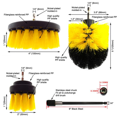 31 in 1 Floor Wall Window Glass Cleaning Descaling Electric Drill Brush Head Set - Sponges, Cloths & Brushes by PMC Jewellery | Online Shopping South Africa | PMC Jewellery | Buy Now Pay Later Mobicred