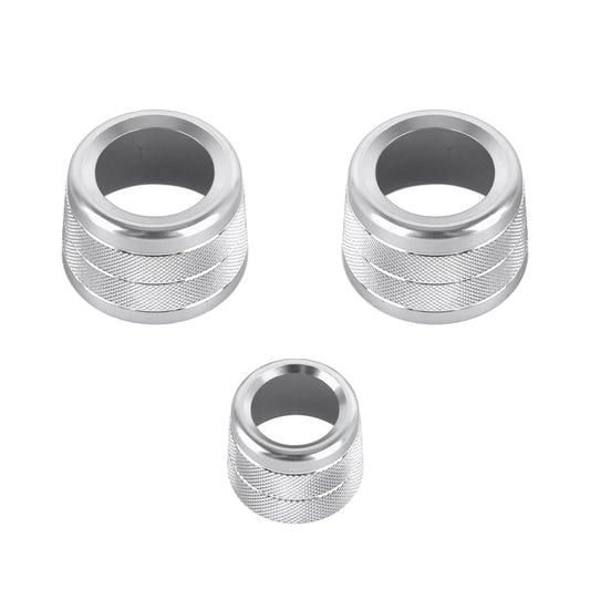 3 PCS / Set Air Conditioning Knob Metal Decorative Ring for BMW X3 / X4 / 5 Series / 7 Series / 6 Series GT (Silver) - Decoration Rings by PMC Jewellery | Online Shopping South Africa | PMC Jewellery | Buy Now Pay Later Mobicred