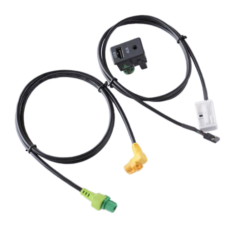 Car AUX USB Switch Holder + Cable Wiring Harness for Volkswagen Magotan / Touran / Polo / Touran RCD510/310+/300+ - DIY Cables by PMC Jewellery | Online Shopping South Africa | PMC Jewellery | Buy Now Pay Later Mobicred