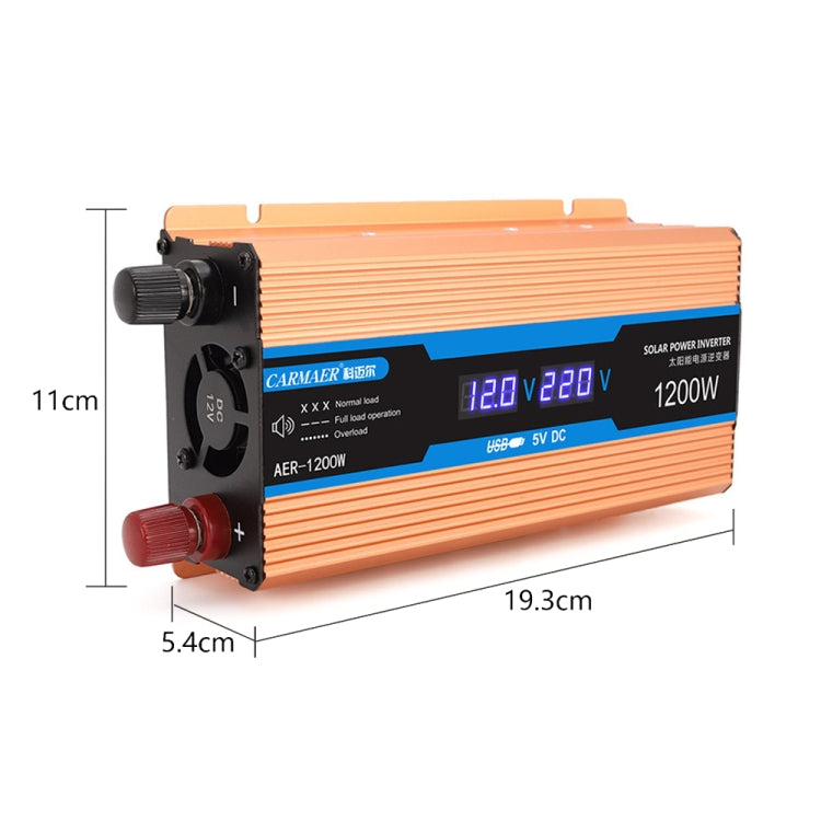 Carmaer Modified Sine Wave 48V to 220V 1200W Car Multi-function Double Digital Display Inverter Household Power Converter - Modified Square Wave by PMC TechLife | Online Shopping South Africa | PMC TechLife | Buy Now Pay Later Mobicred