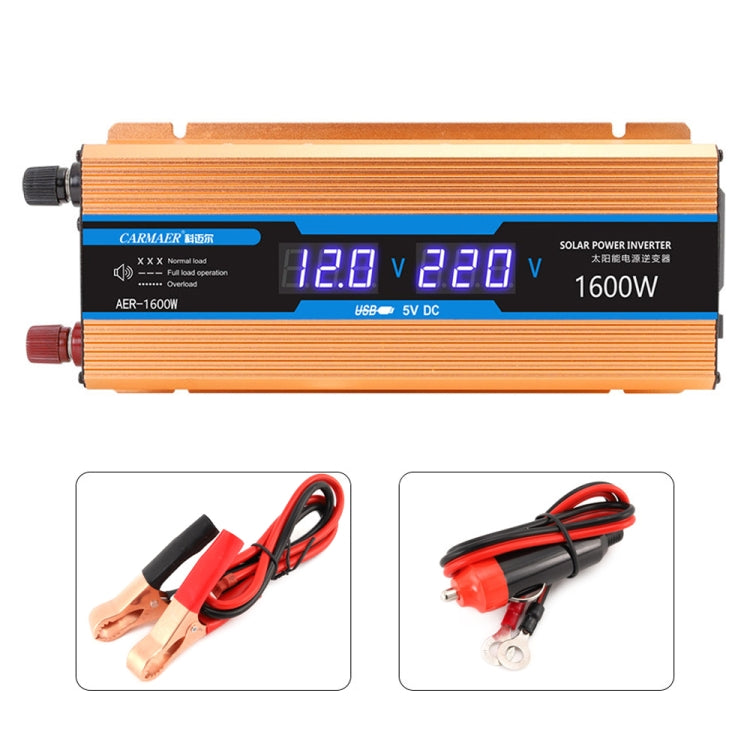 Carmaer Modified Sine Wave 24V to 220V 1600W Car Multi-function Double Digital Display Inverter Household Power Converter - Modified Square Wave by PMC TechLife | Online Shopping South Africa | PMC TechLife | Buy Now Pay Later Mobicred