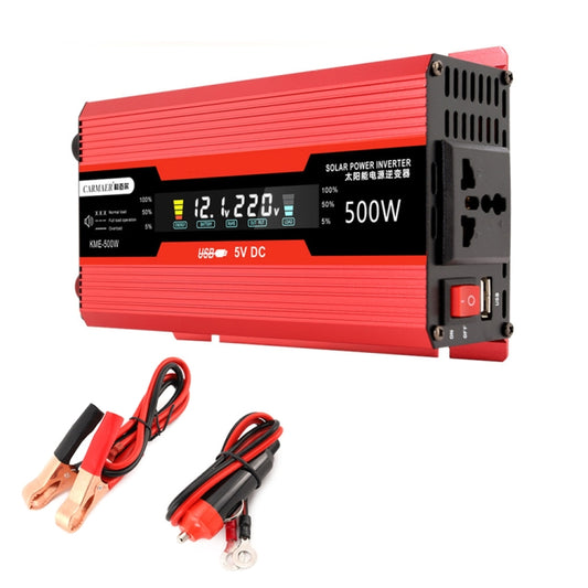 Carmaer US Plug 12V to 110V 500W Car LCD Display Inverter Household Power Converter - Modified Square Wave by PMC Jewellery | Online Shopping South Africa | PMC Jewellery | Buy Now Pay Later Mobicred