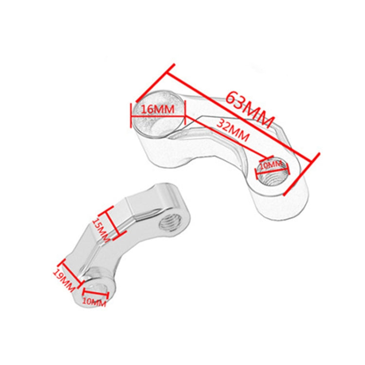 SF-YSZ-2 Mirror Code Motorcycle Modification Aluminum Alloy CNC Rearview Extension Bracket Set (Titanium Color) - Others by PMC Jewellery | Online Shopping South Africa | PMC Jewellery | Buy Now Pay Later Mobicred