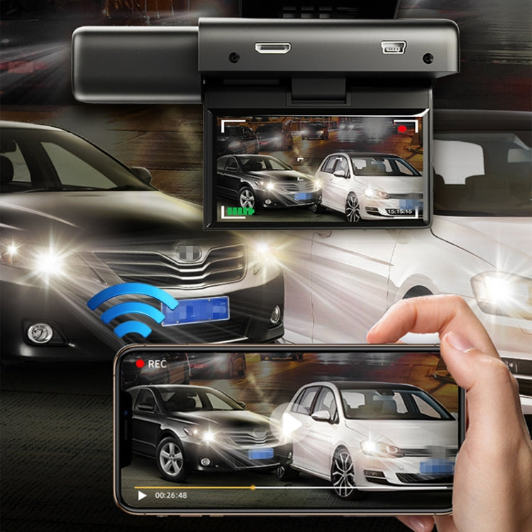 V9 HD 3 inch Car Night Vision Driving Recorder Jerry Scheme with 1080P Rear Camera - Car DVRs by PMC Jewellery | Online Shopping South Africa | PMC Jewellery | Buy Now Pay Later Mobicred