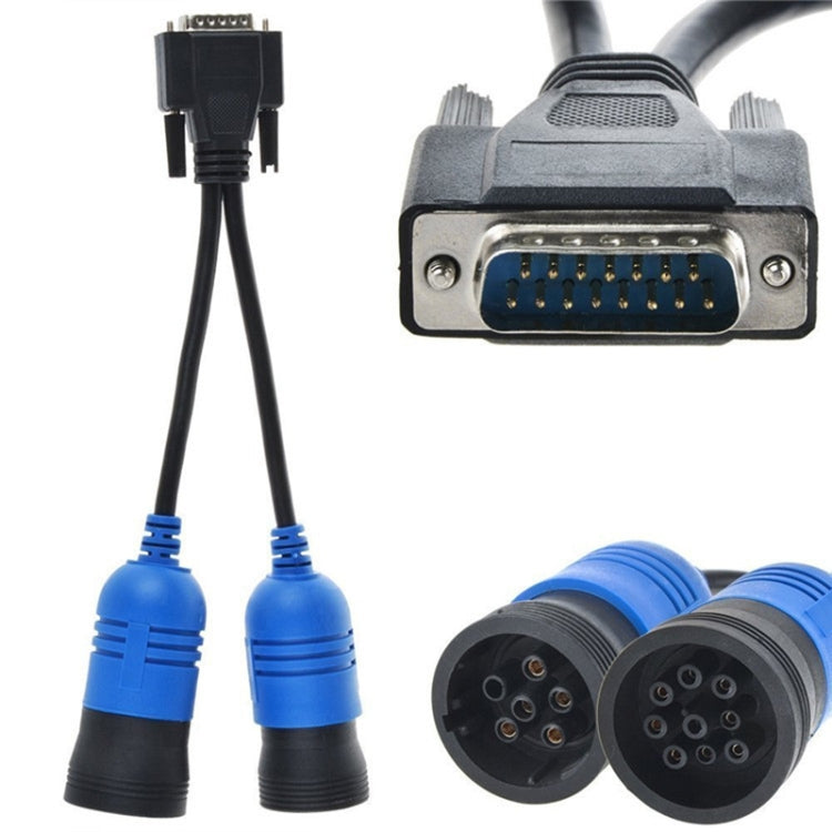 For Nexiq Pn 405048 6 and 9Pin Y Deutsch Cummins Adapter Truck Diagnose Cable - Cables & Connectors by PMC Jewellery | Online Shopping South Africa | PMC Jewellery | Buy Now Pay Later Mobicred