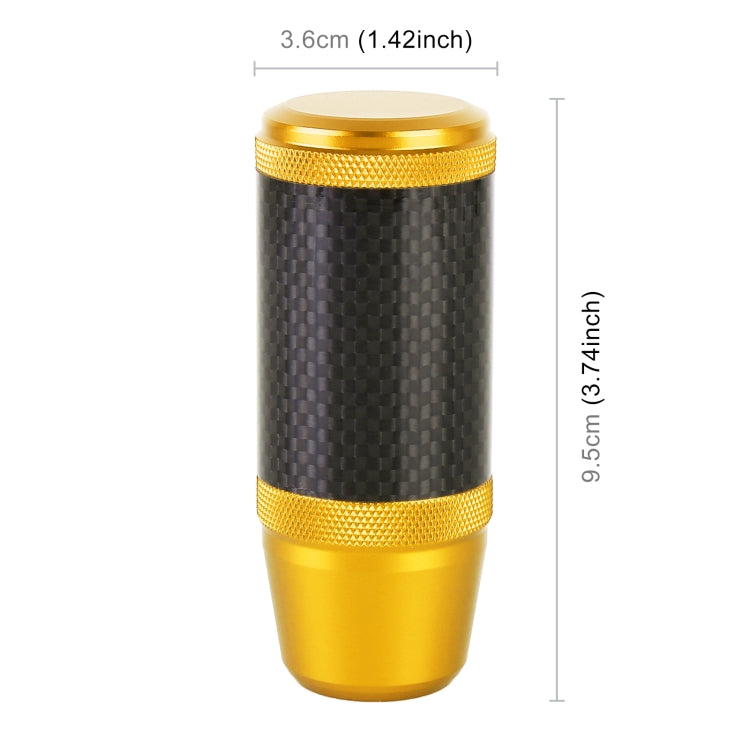 Universal Car Carbon Fiber Metal Gear Shift Knob (Gold) - Shift Knob by PMC Jewellery | Online Shopping South Africa | PMC Jewellery | Buy Now Pay Later Mobicred