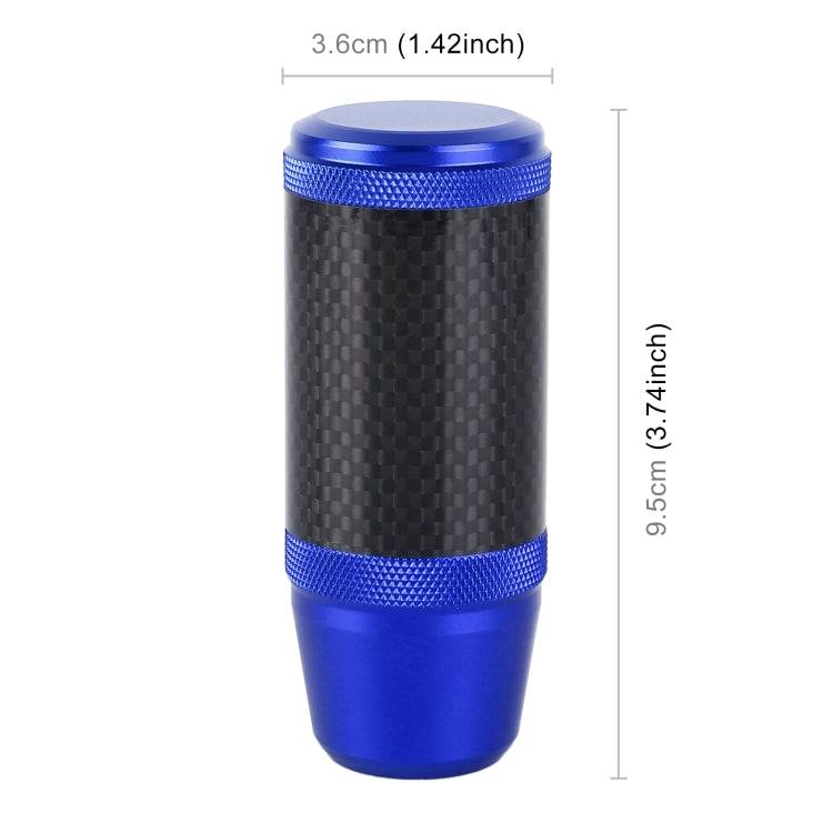 Universal Car Carbon Fiber Metal Gear Shift Knob (Blue) - Shift Knob by PMC Jewellery | Online Shopping South Africa | PMC Jewellery | Buy Now Pay Later Mobicred