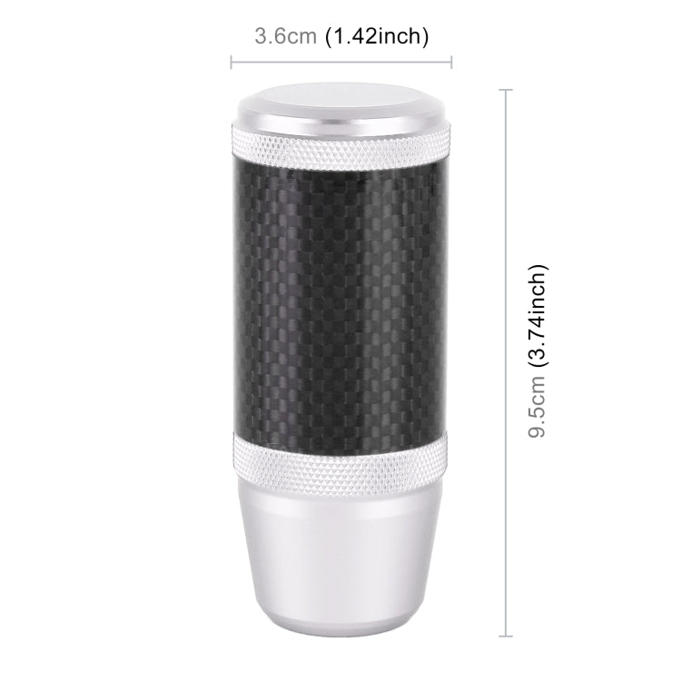 Universal Car Carbon Fiber Metal Gear Shift Knob (Silver) - Shift Knob by PMC Jewellery | Online Shopping South Africa | PMC Jewellery | Buy Now Pay Later Mobicred