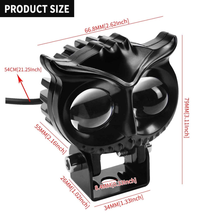 CS-1584A1 External Waterproof Double Lamp Bead LED Headlight Owl Bracket Type - LED Headlamps by PMC TechLife | Online Shopping South Africa | PMC TechLife | Buy Now Pay Later Mobicred