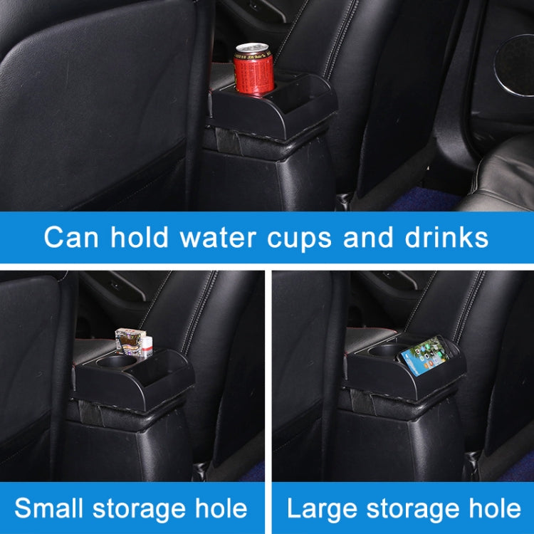 Car Multi-functional Dual USB Armrest Box Booster Pad, Microfiber Leather Straight Type (Black White) - Seat Accessories by PMC TechLife | Online Shopping South Africa | PMC TechLife | Buy Now Pay Later Mobicred
