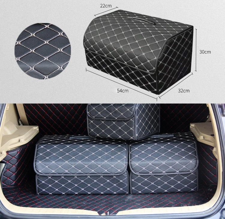 Car Trunk Foldable Storage Box, Rhombic Grid Large Size: 54 x 32 x 30cm (Beige) - Stowing Tidying by PMC TechLife | Online Shopping South Africa | PMC TechLife | Buy Now Pay Later Mobicred
