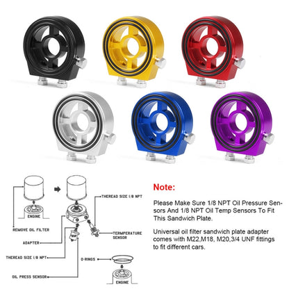 Car Modification Oil Temperature and Oil Pressure Gauge Adapter (Black) - Engine Fittings by PMC Jewellery | Online Shopping South Africa | PMC Jewellery | Buy Now Pay Later Mobicred