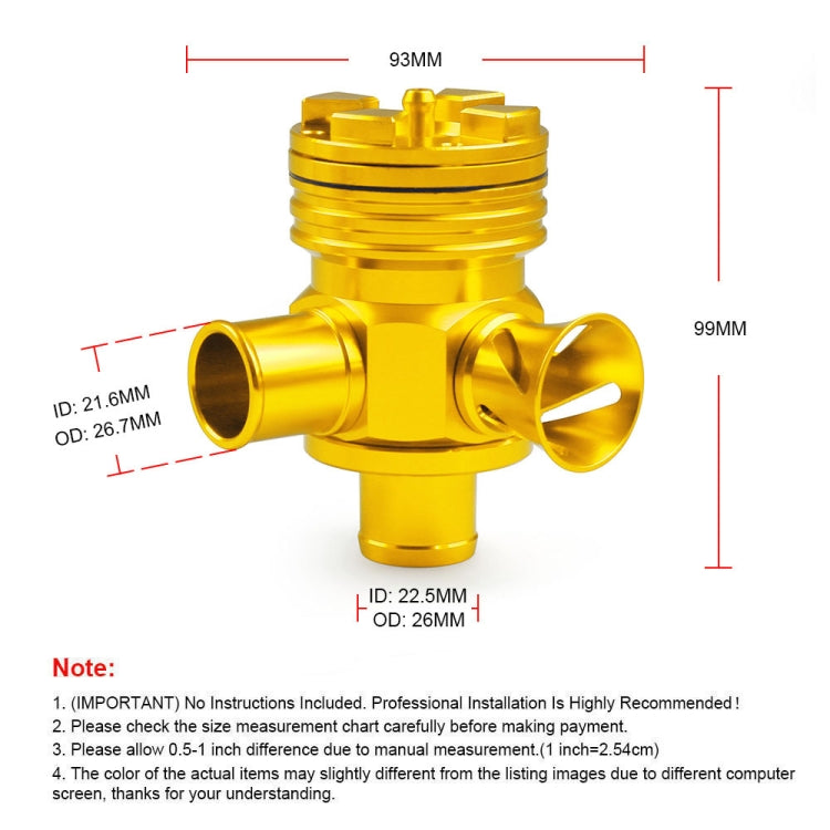 Car Modified Pressure Relief Valve 1.8T/2.7T Discharge Valve for Volkswagen GTi Jetta / Audi A3 A4 A6 TT (Silver) - Engine Fittings by PMC Jewellery | Online Shopping South Africa | PMC Jewellery | Buy Now Pay Later Mobicred