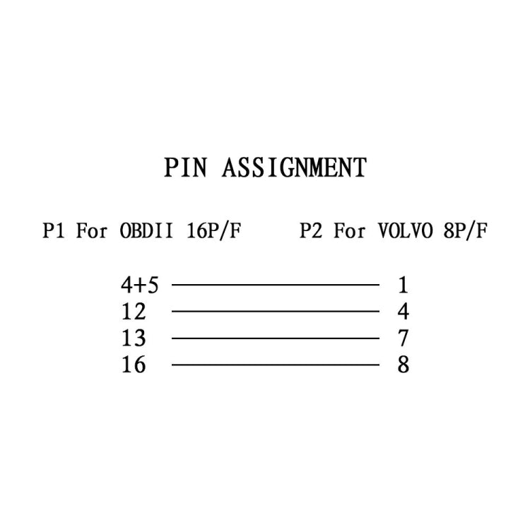 8Pin to 16Pin Car OBD2 Conversion Cable OBDII Diagnostic Adapter Cable for Volvo - Cables & Connectors by PMC Jewellery | Online Shopping South Africa | PMC Jewellery | Buy Now Pay Later Mobicred